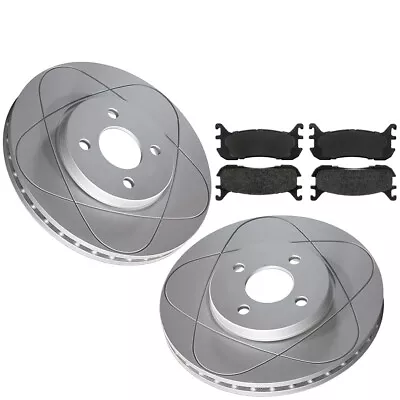 Rear Slotted Disc Brake Rotors & Pads For Mazda Miata MX-3 Ford Escort; 251mm • $77.98