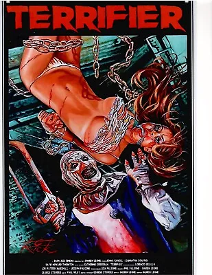 Terrifier - Art The Clown Horror Movie Tin Metal Sign • $18