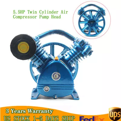 5HP 175 PSI Air Compressor Pump Motor Head Double Stage V-Style 2-Cylinder New • $213.75