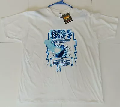 KISS Band T-Shirt ACE FREHLEY Smoking Guitar Coffeehouse 1st Anniversary UNWORN • £182.15