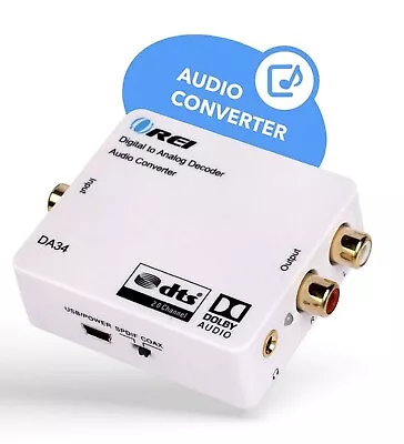 Digital To Analog Audio Decoder By OREI Convert Decode Dolby Digital Audio Spdi • $39.95