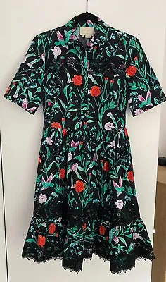 Kate Spade Lace Trimmed Jardin Hummingbird Shirt Dress US 4 / AU 10 • $108