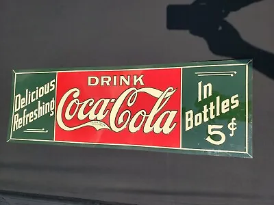 Vintage Coca Cola Tin Sign 35  1/2  X 11  3/4 • $975