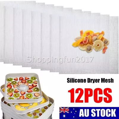 12X 14  Silicone Dehydrator Sheet Steamer Mat Non-stick Heat Resistant Mesh AU • $23.15