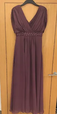 £10 • Buy John Lewis Womens Purple Floor Length Dress - Size 10