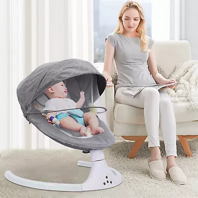 Electric Smart Baby Electric Rocking Chair Baby Swing Cradle W/ Bluetooth Music • £86.20