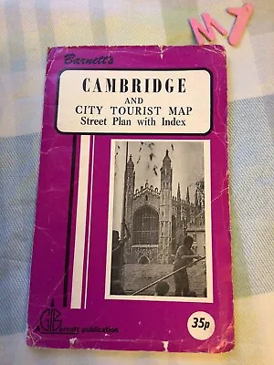 Cambridge City Tourist Map Vintage  Publisher Barnetts - • £12.99