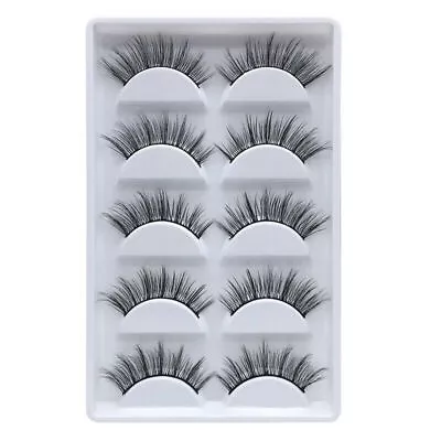 Magnetic False Eyelashes Set Reusable Natural Look False Eyelashes No Eyeliner • £3.29