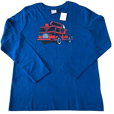 HANNA ANDERSSON Cotton  FIRETRUCK  Shirt. 10 Years. 140 Cm. Great Gift Idea! • $13.97