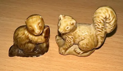 2 Wade Whimsies  Animals Beaver & A Squirrel All Lovely Rare Figures • £0.99