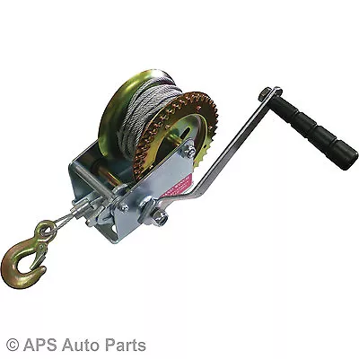 £19.50 • Buy Manual Hand Winch 800lbs Boat Trailer Caravan 10m 32ft Cable Length Marine Pull