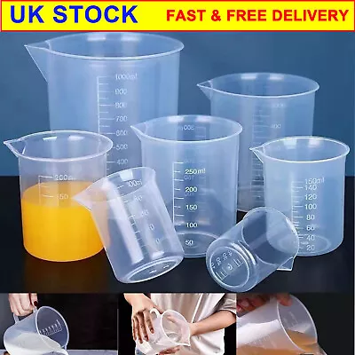 Small Measuring Cup Plastic Jug Beaker Kitchen Tool For Laboratories Parts UK • £7.59