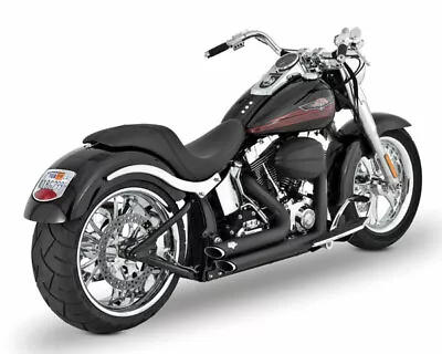 Vance & Hines 47221 Black Shortshorts Staggered Exhaust Harley Softail 86-11 • $599.99