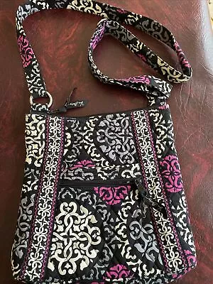 Vera Bradley Retired Hipster Canterberry Magenta Crossbody Purse Bag • $15