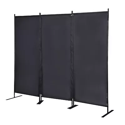 6Ft 3-Panel Metal Freestanding Room Divider Foldable Privacy Screen Partition • $47.99