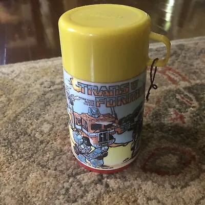 Vintage 1984 Transformers Thermos For Lunchbox Hasbro Aladdin • $14.99