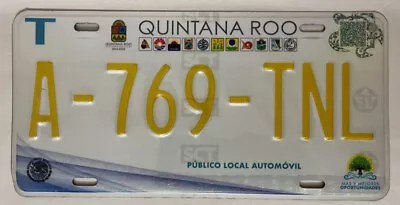 QUINTANA ROO Mexico Taxi License Plate #A-769-TNL • $29.97