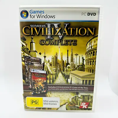 Sidmeiers Civilization IV Compelete PC DVD Rom Game Laptop Computer Game • $19.99