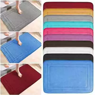 Super Water Absorbent Bathroom Memory Foam Bath Mat Pad Non-Slip Shower Foot Mat • $11.97