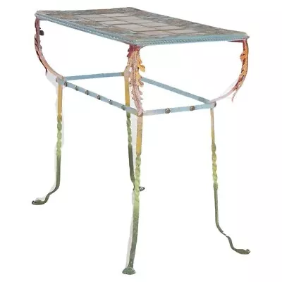 Arts & Crafts Rookwood Or Grueby Pottery Tile Top Wrought Iron Table C1910 • $3500