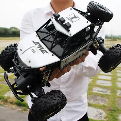 Large 4WD RC Monster Truck Cars Soldier Big Wheel Electric 2.4G Remote Control • £18.95