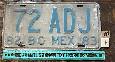 *License Plate Mexico Baja California 1982f 72 ADJ • $12.99