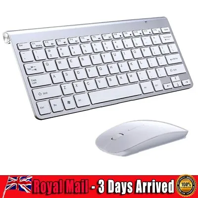 2.4G Wireless Keyboard Gaming Combo Set And Mouse For All PC Laptop Macbook Mac • £17.09