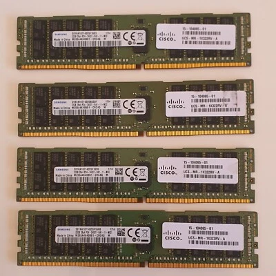 4x32GB Samsung M393A4K40BB1-CRC4Q S 2Rx4-2400T-RA1-11-MCO • $140
