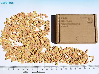 £39.60 • Buy 1200+ Miniature Bricks HO O Scale Yellow Mix Model Dollhouse Railway Diorama
