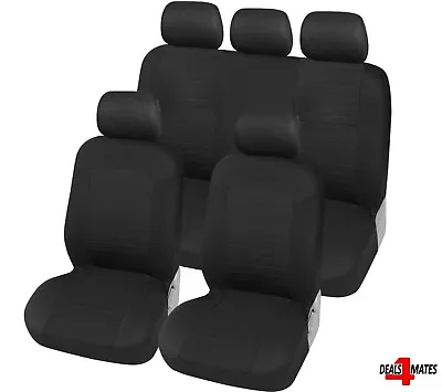 For Mini Cooper Bmw Black Breathable Fabric Front Rear Car Seat Covers Full Set • £21.99