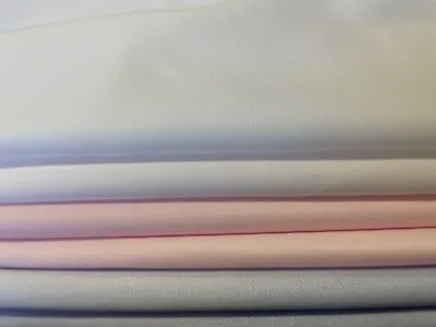 Hi Quality 100%cotton 2/100's Fine Twill Shirting Fabric Whitepink & Sky Blue • £1.50