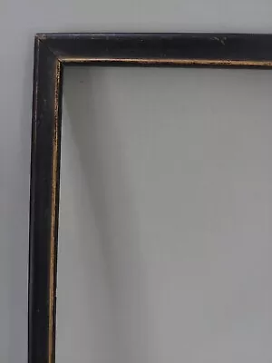 Vtg FRAME Wood Ornate Black NO Glass Picture Art Deco 9x12  Nouveau Gilt • $18.05