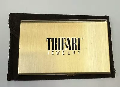 Vintage TRIFARI Saleswoman/Salesman Business Card Holder With Calculator 1970’s • $65