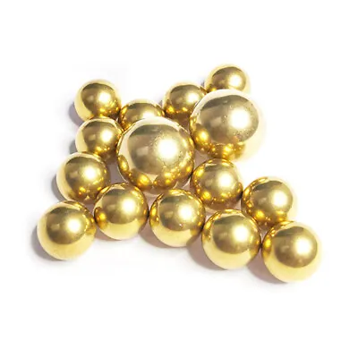 Brass Bearing Balls Dia 0.9-80mm High Precision Solid Steel Balls Smooth Ball • $13.43