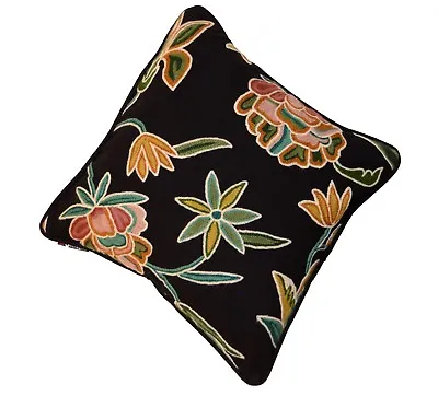 Luxury Hand Made Embroidery Cushion Cover With Piped Edges 16 Inch • £3.99