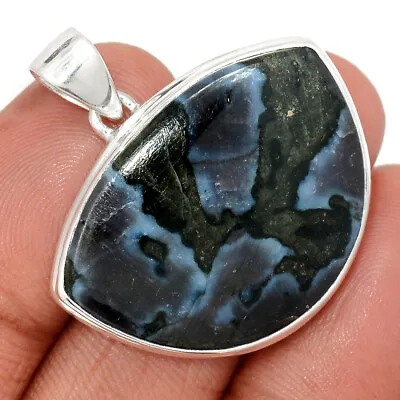 Natural Mystic Merlinite Crystal - Madagascar 925 Silver Pendant Jewelry CP31665 • $16.99
