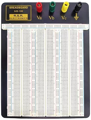 2390 Tie Point Solderless Breadboard With 4 Binding Posts Metal Backplate • $20.99