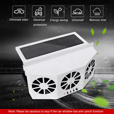 Car Truck Quiet Air Conditioner Solar Cooling Fan Cooler Cycle Exhaust Fans Auto • £21.60
