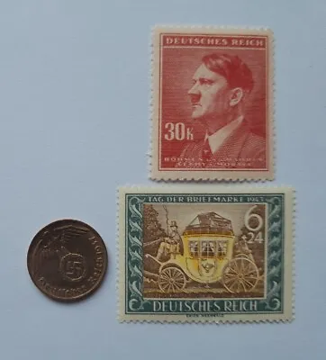Third Reich World War 2 Coin And Stamp Set Germany Military Memorabilia WW2 • £6.99