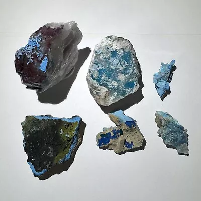 6pc Lot Shattuckite Dioptase Quartz Mottramite Crystal Set Kaokoveld Namibia • $34.99