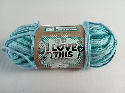 I Love This Cotton Yarn 64 Aqua Ombre 3 Oz 153 Yards 100% Cotton • $4.99