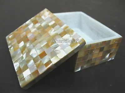 4 X 3 Inches Mosaic Art Rectangle Marble Jewelry Box Caseket Box For Table Decor • $132