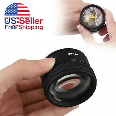 40x Magnifying Glass Eye Loupes Loop Optical Magnifier Jewelry Watch Repair Tool • $8.94