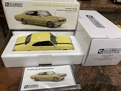 1:18 Holden HK Monaro GTS 327 Warwick Yellow # 18803 Classic Carlectables • $295