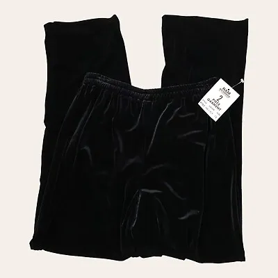 R&M Richards Karen Wong Black Velvet Pants Womens Size 14 Pull On NWT VTG • $18.99