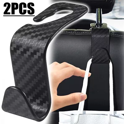 2× Carbon Fiber Car Seat Hook Hanger Bag Organizer Holder Clip Car Accessories • $6.80