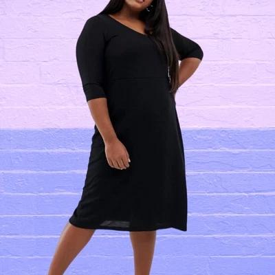 $45 • Buy NWT JUNAROSE 3/4 Sleeve Midi Dress Woven Shift Plus Size ASOS UK 20-22 (18-20)