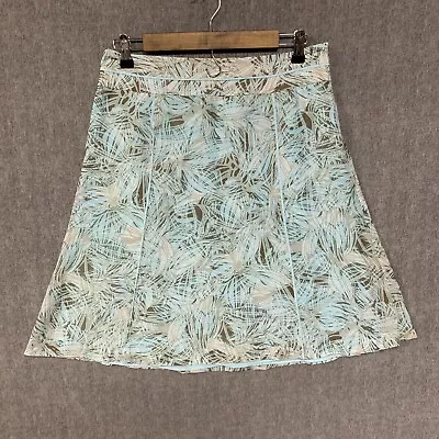 Sigrid Olsen Skirt Womens 6 Blue Knee Length A Line Silk Ladies Floral Lined • $13.49