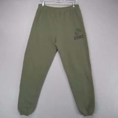 Vintage Marines USMC Sweatpants Adult Large Green Soffe DSCP USA Made 32x31 Mens • $26.35