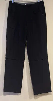 Mountain Hardware Convertible Pants Women Size 8 Black Nylon Stretch Hiking EUC • $17